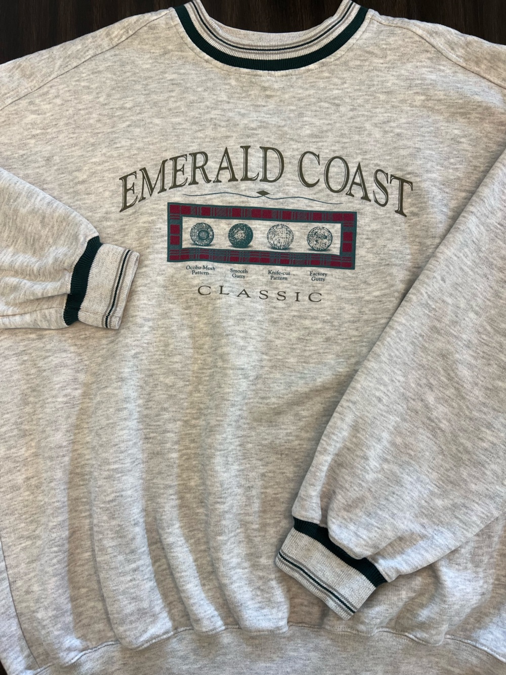 Vintage 1990s Emerald Coast Classic Golf Tournament Heather Gray Crewneck